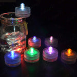 1Pcs Waterproof Wedding Underwater LED Tealight Submersible LED Candle Lights for Vase Floral Xmas Holidays Home Decor Lighting