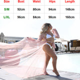 Feminino Sexy Transparent Beach Maxi Dress